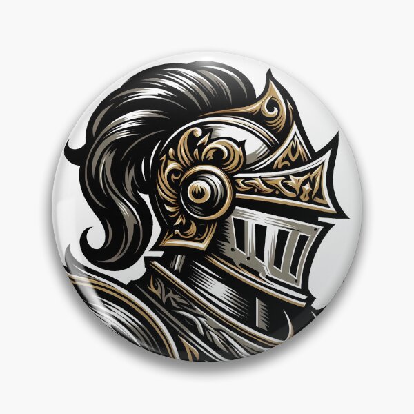 Item preview, Medieval Knight Helmet Profile Ornate Armor Art designed and sold by DrawDrip.