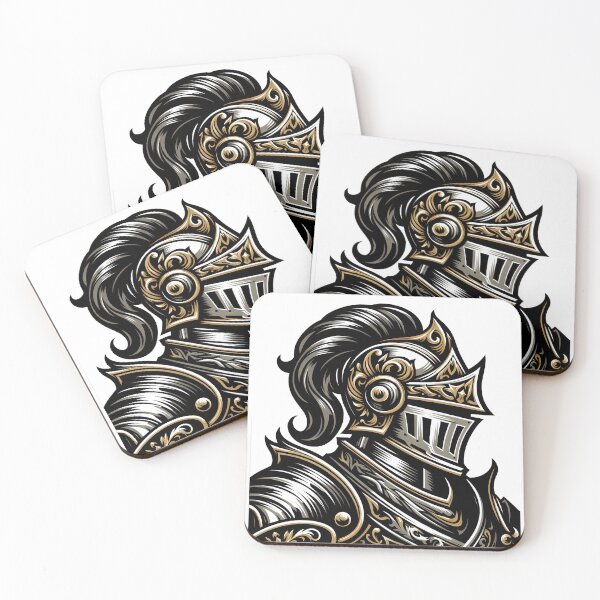 Item preview, Medieval Knight Helmet Profile Ornate Armor Art designed and sold by DrawDrip.