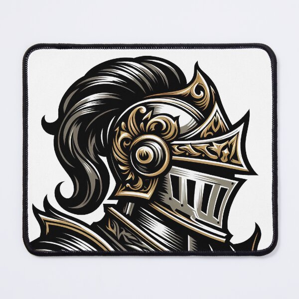 Item preview, Medieval Knight Helmet Profile Ornate Armor Art designed and sold by DrawDrip.