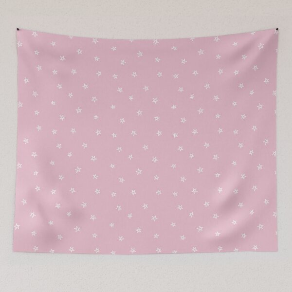 Item preview, pink and white star doodles pattern designed and sold by winterpumpkin.