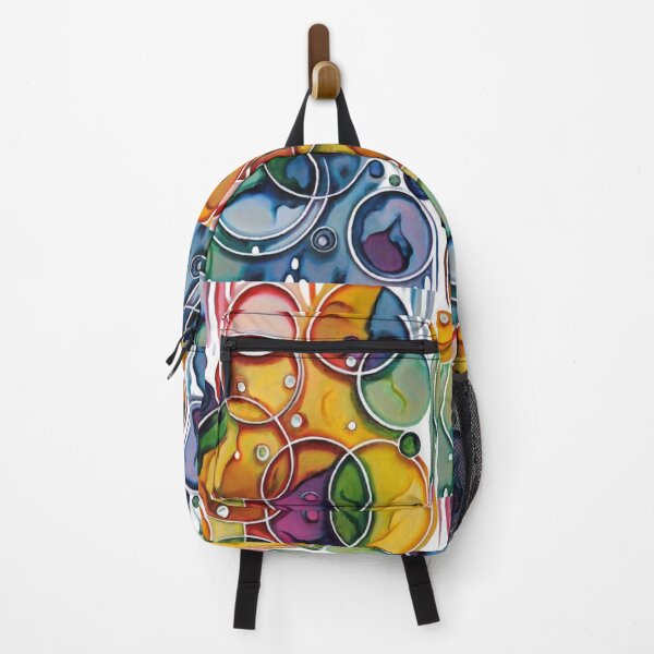 Item preview, logo illustration, pattern drawing simplicity, circles watercolor blur colors, poster, painting pattern graphics graffiti multicolor yellow orange blue designed and sold by gulka8.