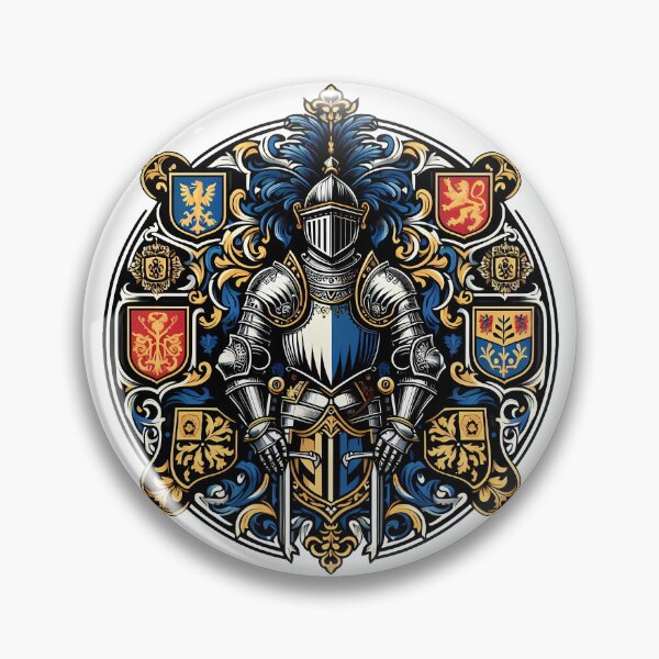 Item preview, Medieval Knight Coat Arms Heraldic Shield Emblem designed and sold by DrawDrip.