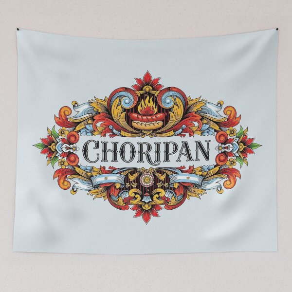 Item preview, Choripan Argentina Food Fileteado Porteno Traditional Art designed and sold by KiwiRider.