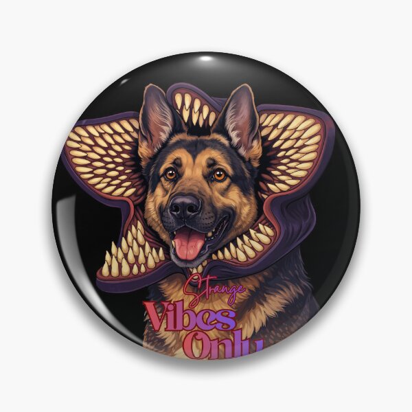 Item preview, Strange Vibes Only Demodog German Shepherd Parody Art designed and sold by Anastasiia Yurevych.