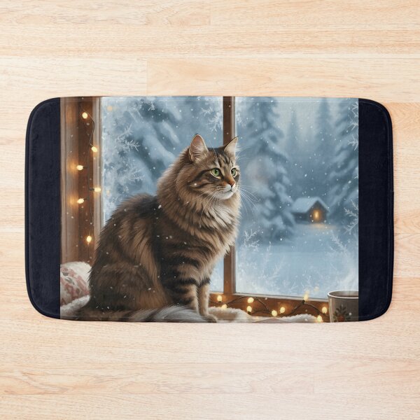 Item preview, Cozy Winter Cat – Reading by the Frosted Window designed and sold by Pukisdaizi.