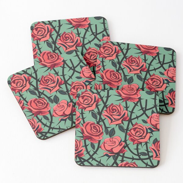 Item preview, logo pattern illustration graphics graffiti red black green black vines, thorns, wallpaper designed and sold by gulka8.