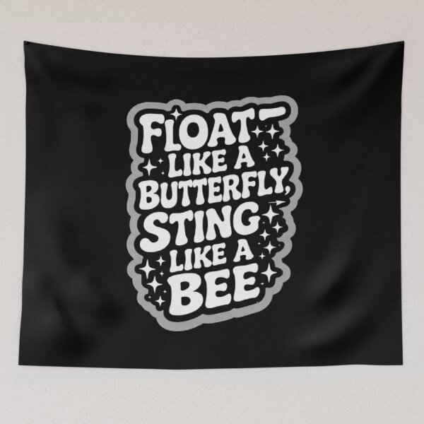 Item preview, Floats Like a Butterfly Stings Like a Bee – Retro Motivational Boxing Quote Design designed and sold by ALL ART .