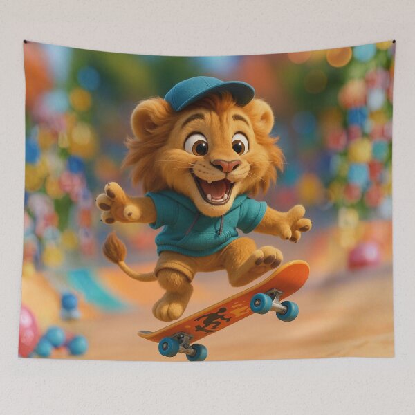 Item preview, Skater Lion designed and sold by Sillytoe.