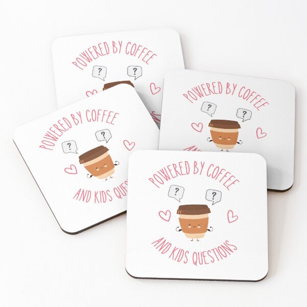 Item preview, Powered by Coffee and Kid Questions designed and sold by MySpunkyThreads.