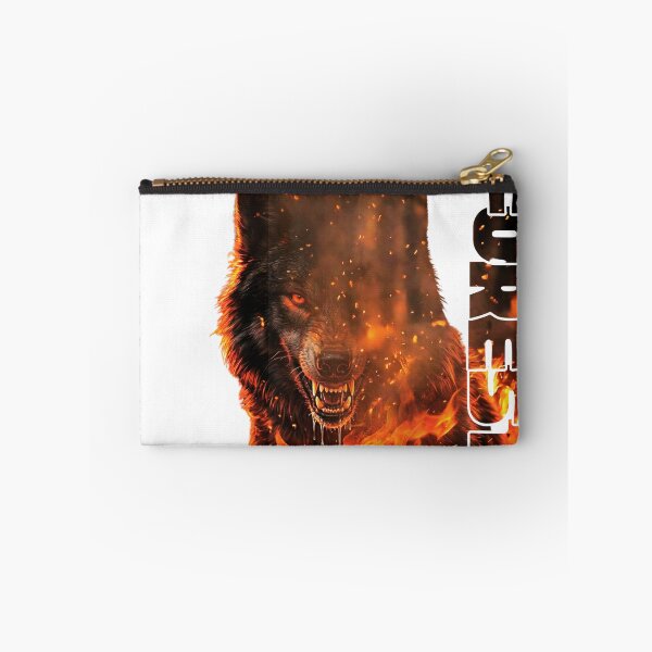 Item preview, Burning Wolf Forest – Fire Typography Art designed and sold by TeezOfMadness.
