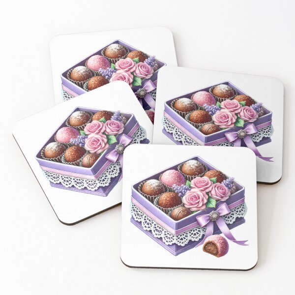 Item preview, Heart Chocolate Candy - Sweet Valentine Love Box Art designed and sold by FuzionRaptor.
