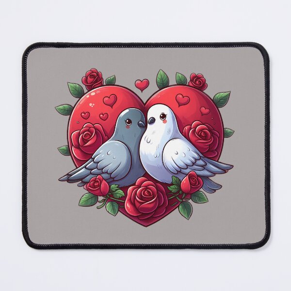 Item preview, Loving Doves with Heart and Roses designed and sold by Art-Arcade6.