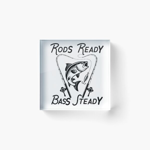 Item preview, Rods Ready, Bass Steady fishing logo designed and sold by Art-Horizon.