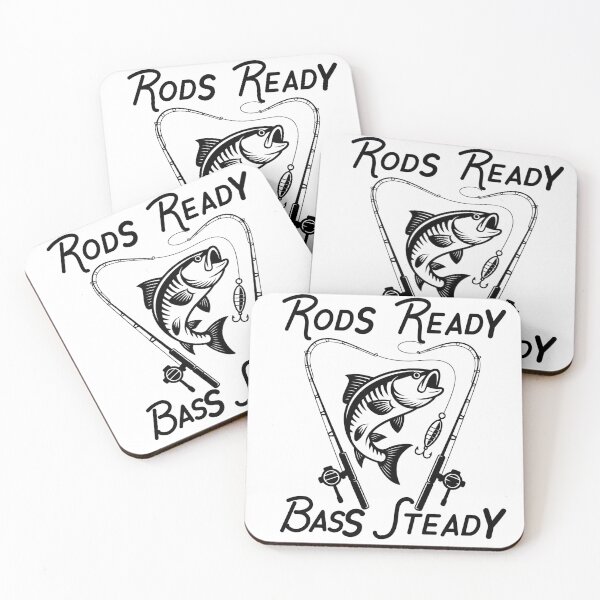 Item preview, Rods Ready, Bass Steady fishing logo designed and sold by Art-Horizon.