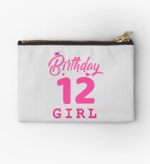 Pink Birthday Girl 12 Studio Pouch