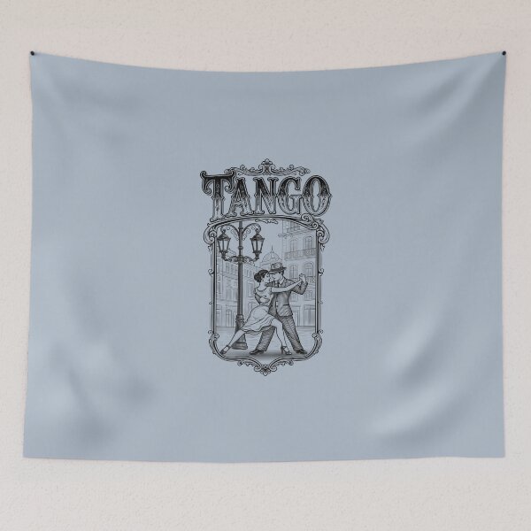 Item preview, Tango Buenos Aires Argentina Black and White Vintage Art designed and sold by KiwiRider.