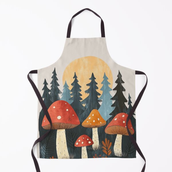 Item preview, A mushroom landscape in folklore style designed and sold by MossyMeows.