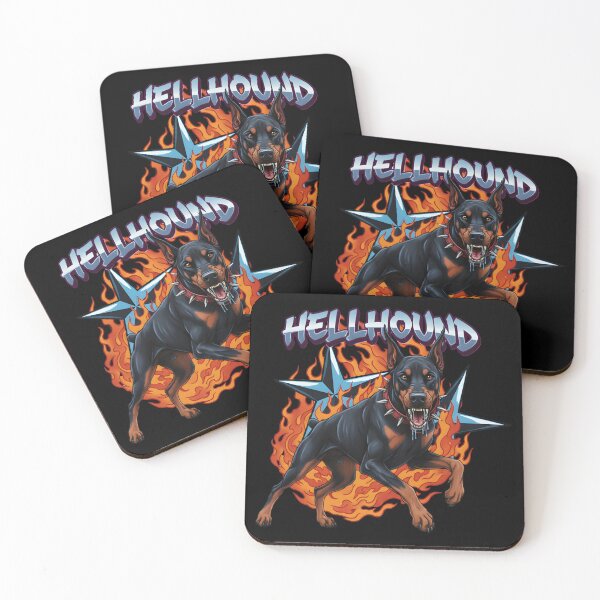 Item preview, Hellhound Doberman – Fierce Guardian Dog Illustration designed and sold by novapixel25100.