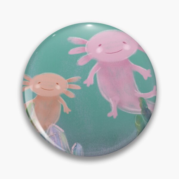 Artikelvorschau, Axolotl vor violettem Hintergrund in einem kristallklaren See entworfen und verkauft von NaliniLe.