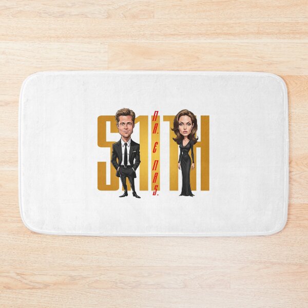 Item preview, Funny caricature of Mr. and Mrs. Smith Angelina Jolie and Brad Pitt designed and sold by vectorlove.