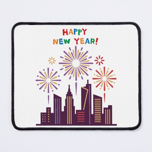 Item preview, Happy New Year And Fireworks Over The City. designed and sold by Dinasshop.