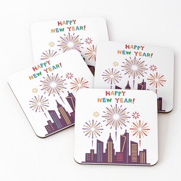 Item preview, Happy New Year And Fireworks Over The City. designed and sold by Dinasshop.