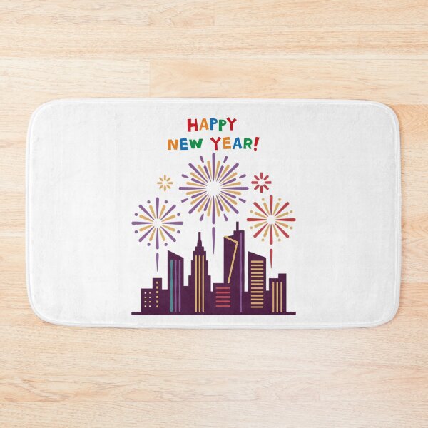 Item preview, Happy New Year And Fireworks Over The City. designed and sold by Dinasshop.