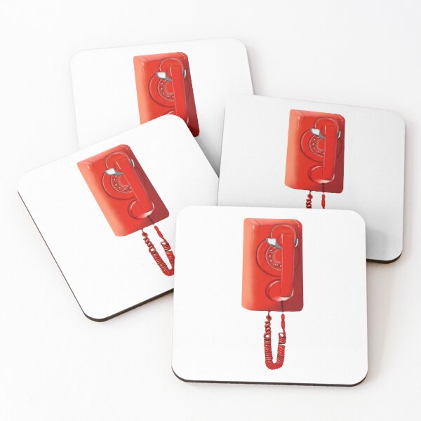 Item preview, Orange Red Rotary Phone designed and sold by haleyedwardsart.
