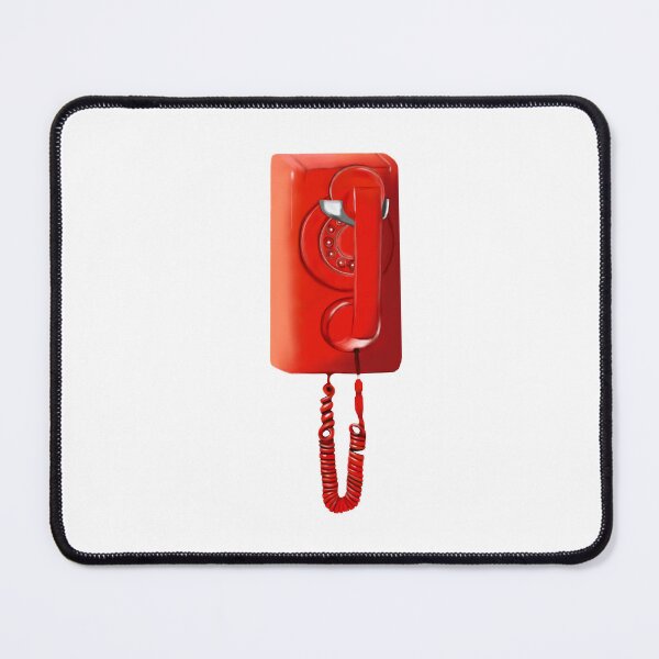 Item preview, Orange Red Rotary Phone designed and sold by haleyedwardsart.