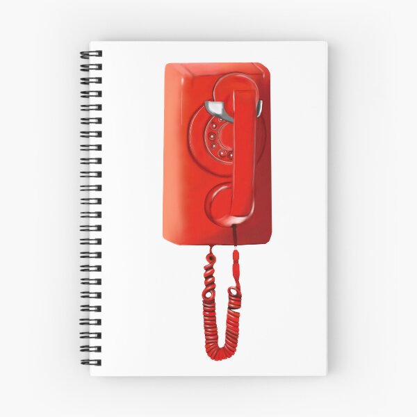 Item preview, Orange Red Rotary Phone designed and sold by haleyedwardsart.
