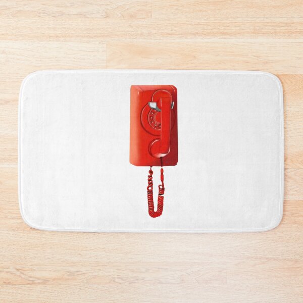 Item preview, Orange Red Rotary Phone designed and sold by haleyedwardsart.