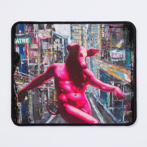 Item preview, street, animals, pig, original design, art collage, city, skyscrypers, designed and sold by NessArtByEwa.