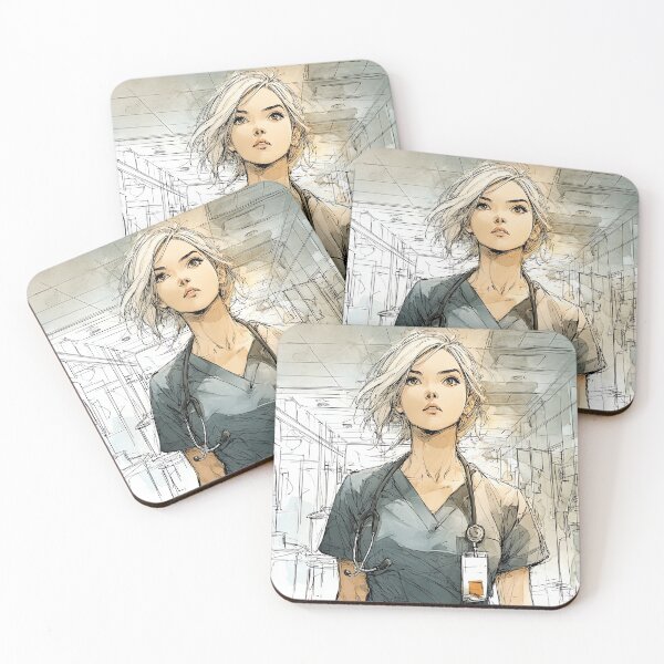Item preview, Focused Nurse - Healthcare Hero Illustration designed and sold by Banal25.