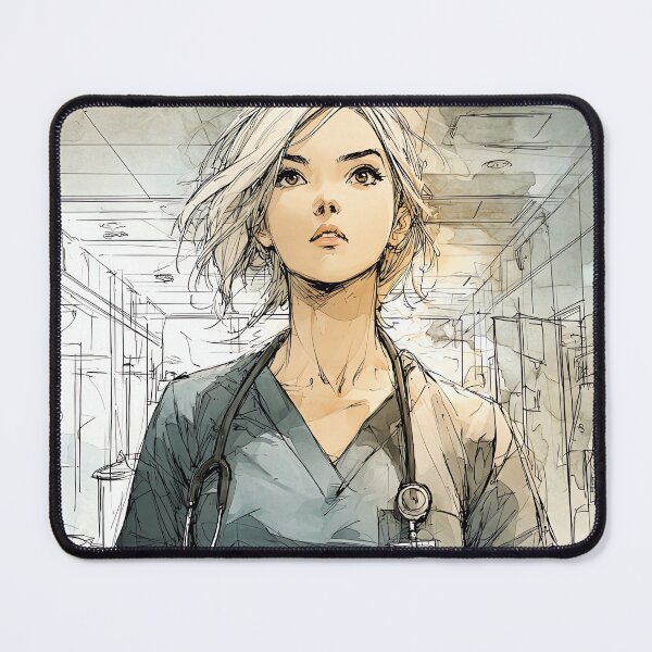 Item preview, Focused Nurse - Healthcare Hero Illustration designed and sold by Banal25.