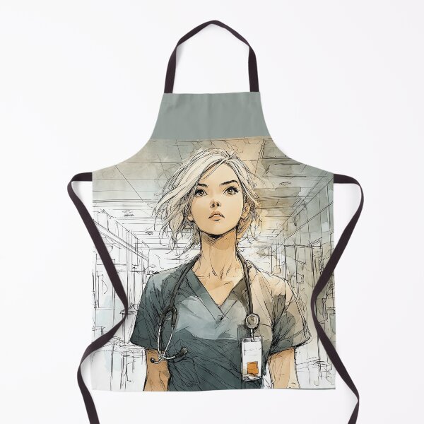 Item preview, Focused Nurse - Healthcare Hero Illustration designed and sold by Banal25.