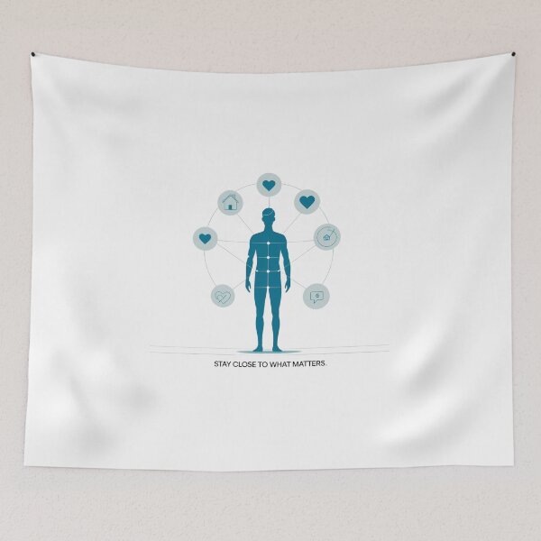 Item preview, Stay Close to What Matters modern tech design designed and sold by SloganSauce.