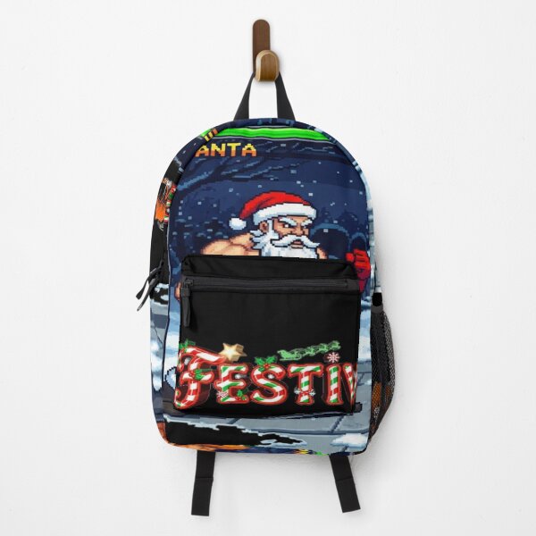 Item preview, Festive War – Pixel Art Christmas Street Fighter Style Santa vs Pumpkin Fighter designed and sold by PunkVerseStudio.