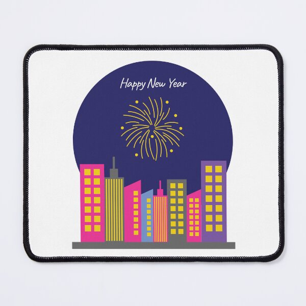 Item preview, Happy New Year And Fireworks Over The City. designed and sold by Dinasshop.