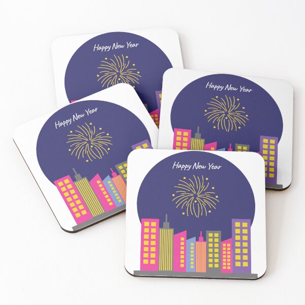 Item preview, Happy New Year And Fireworks Over The City. designed and sold by Dinasshop.