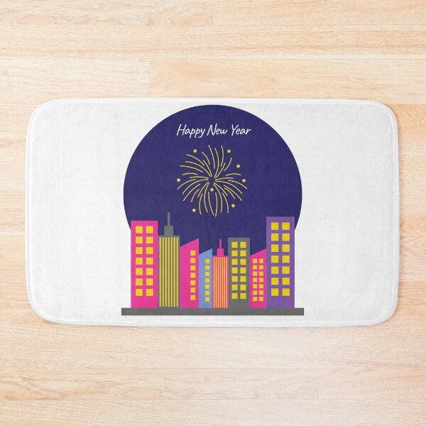 Item preview, Happy New Year And Fireworks Over The City. designed and sold by Dinasshop.