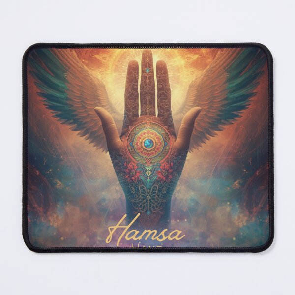 Item preview, Spiritual Hamsa Hand with Wings and Mandala – Symbol of Protection and Energy designed and sold by JuanaDesigns.