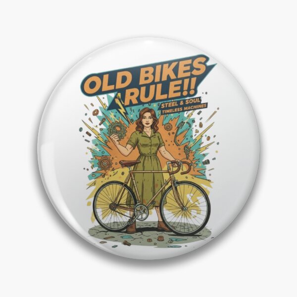 Item preview, Old bikes rule vintage steel road bikes cartoon  designed and sold by Stefanrajzer.