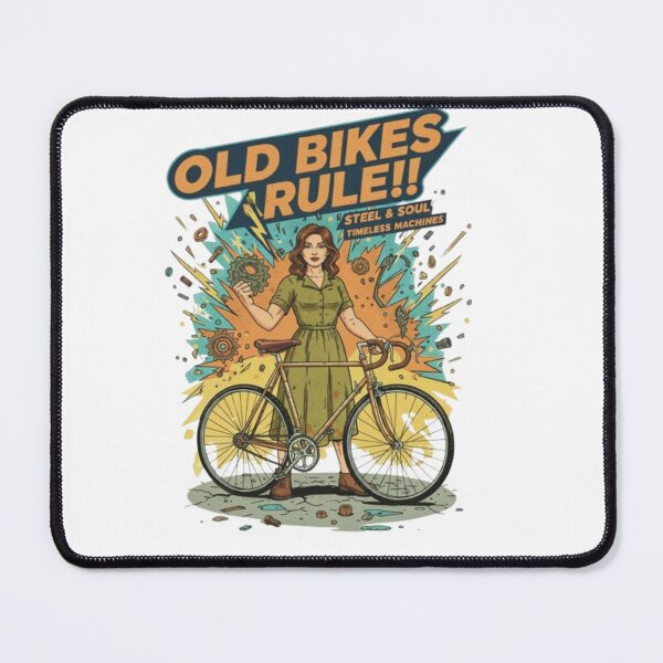 Item preview, Old bikes rule vintage steel road bikes cartoon designed and sold by Stefanrajzer.
