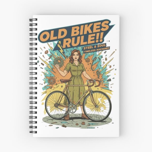 Item preview, Old bikes rule vintage steel road bikes cartoon  designed and sold by Stefanrajzer.