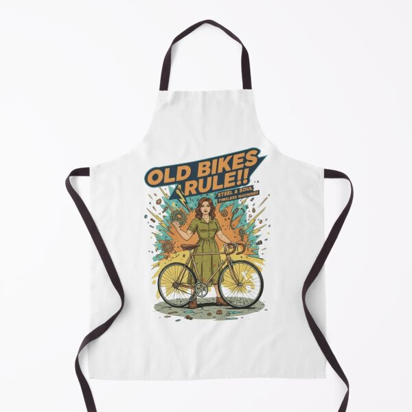 Item preview, Old bikes rule vintage steel road bikes cartoon  designed and sold by Stefanrajzer.