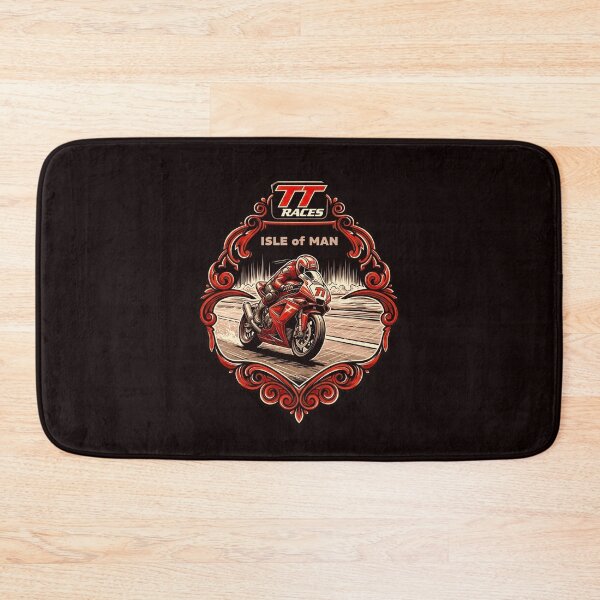 Item preview, Isle of Man TT Races Motorcycle Racing Vintage Emblem Art designed and sold by KiwiRider.