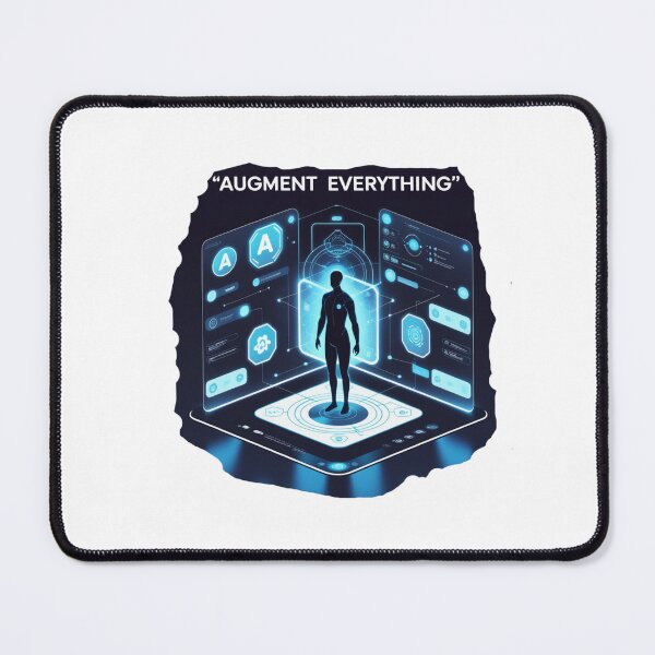 Item preview, Augment Everything, cyber minimal design designed and sold by SloganSauce.