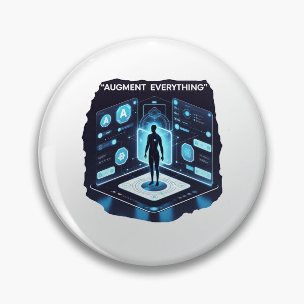 Item preview, Augment Everything, cyber minimal design designed and sold by SloganSauce.