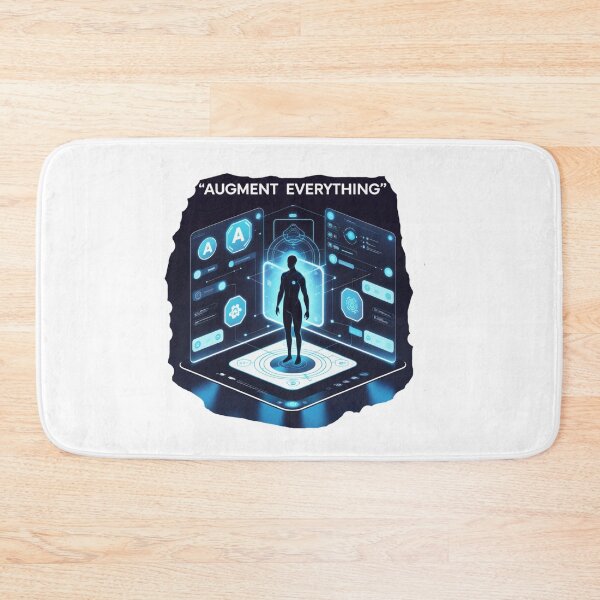 Item preview, Augment Everything, cyber minimal design designed and sold by SloganSauce.
