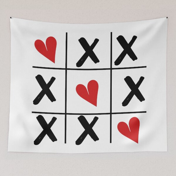 Item preview, Valentine Tic Tac Toe Heart Pattern designed and sold by 333.